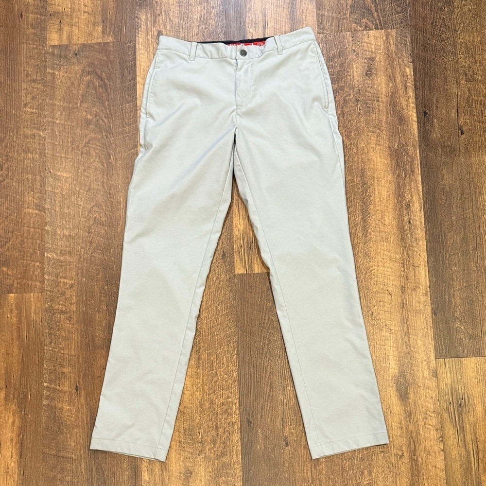 Puma Golf Pants Light Gray Flat Front Men's 30x32 Polyester‎ Blend Activewear